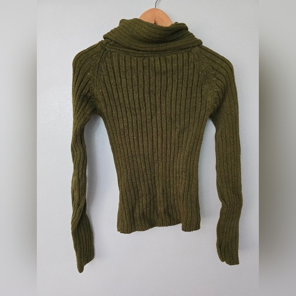 Vintage Y2K Energie Sweater Women’s Size Medium Green Long Sleeve Top - Picture 6 of 10